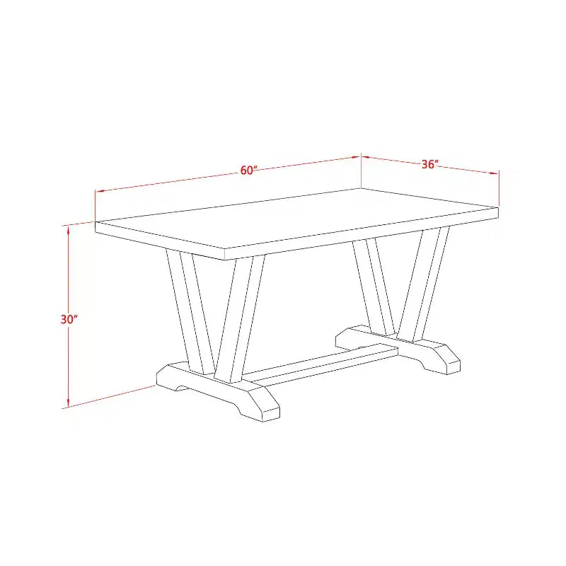 Tavolo da pranzo V-Style 36X60 pollici