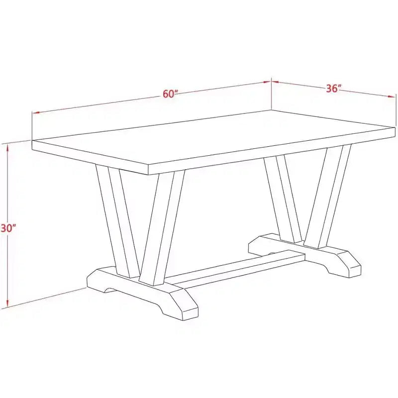 Tavolo da pranzo V-Style 36X60 pollici