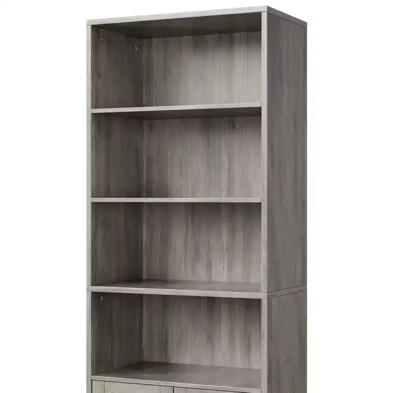 71.4 Libreria Alta da Fattoria a 6 Ripiani con Ante, Scaffale Industriale per Camera da Letto, Soggiorno e Ufficio