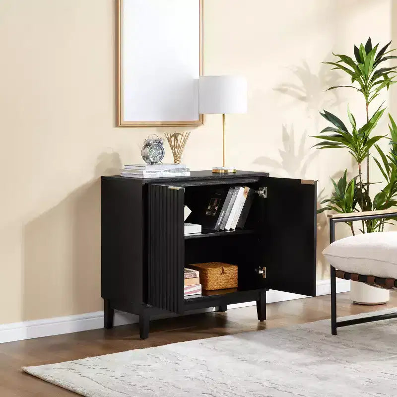 31 Armadietto Buffet, Credenza in Legno per Caffè con Ripiano Regolabile, Tavolo Consolle da Ingresso, Mobile Dispensa da Pavimento per Cucina