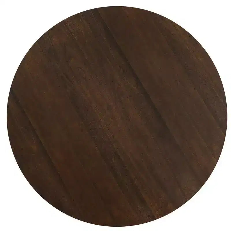 Tavolo da pranzo rotondo da 60 pollici per 6 persone, tavolo moderno con base a piedistallo scanalato e piano in MDF in legno, per spazi piccoli, cucina, sala da pranzo, caffè, noce