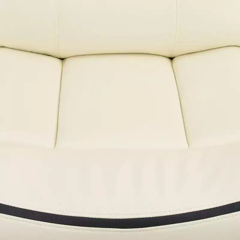 Divano reclinabile elettrico, reclinabile in pelle a 3 posti con ricarica USB, tavolino reversibile e illuminazione a LED per soggiorno, bianco sporco