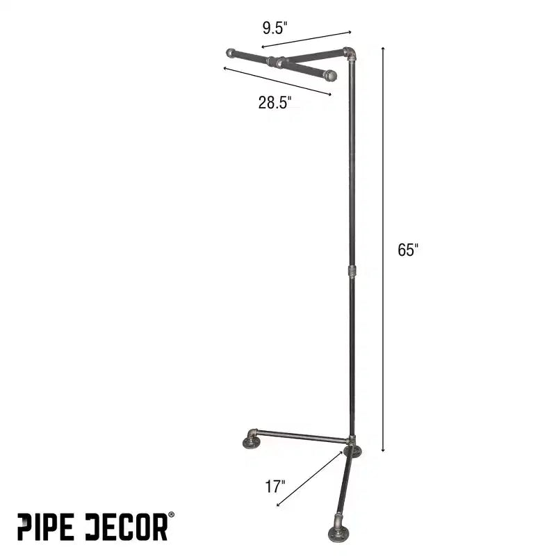 Appendiabiti da terra con tubi, modello a T, Pipe Decor