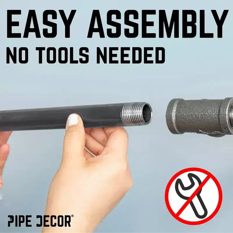 Appendiabiti da terra con tubi, modello a T, Pipe Decor