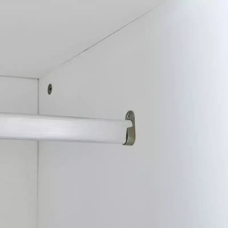 Letto a Scomparsa Singolo con Mensole e Armadio, Letto a Parete Pieghevole con Tavolo per Camera da Letto o Camera degli Ospiti, Bianco